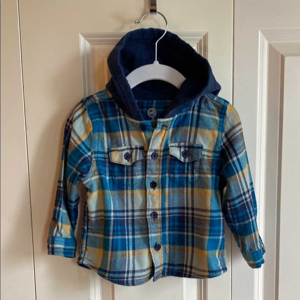 Plaid Hooded Shirt for Kids